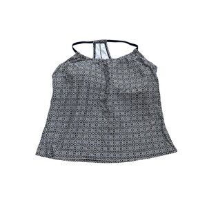 Navy & White Patterned Swim Top Size 16/18 NWT